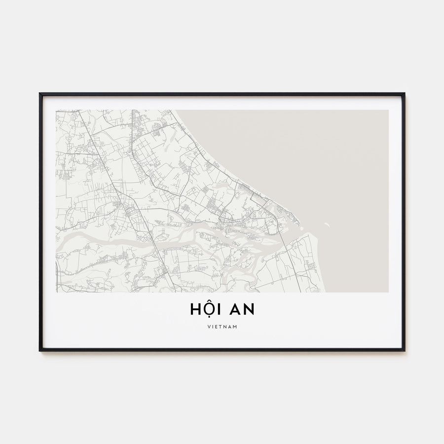 Hoi An Map Landscape Poster