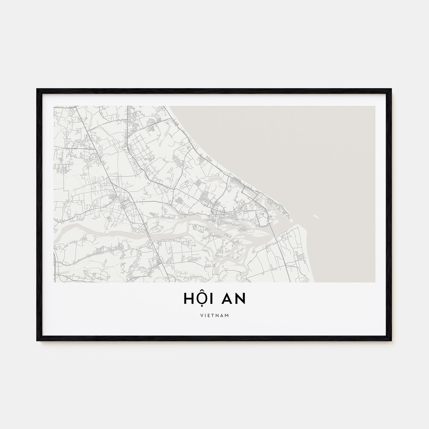 Hoi An Map Landscape Poster