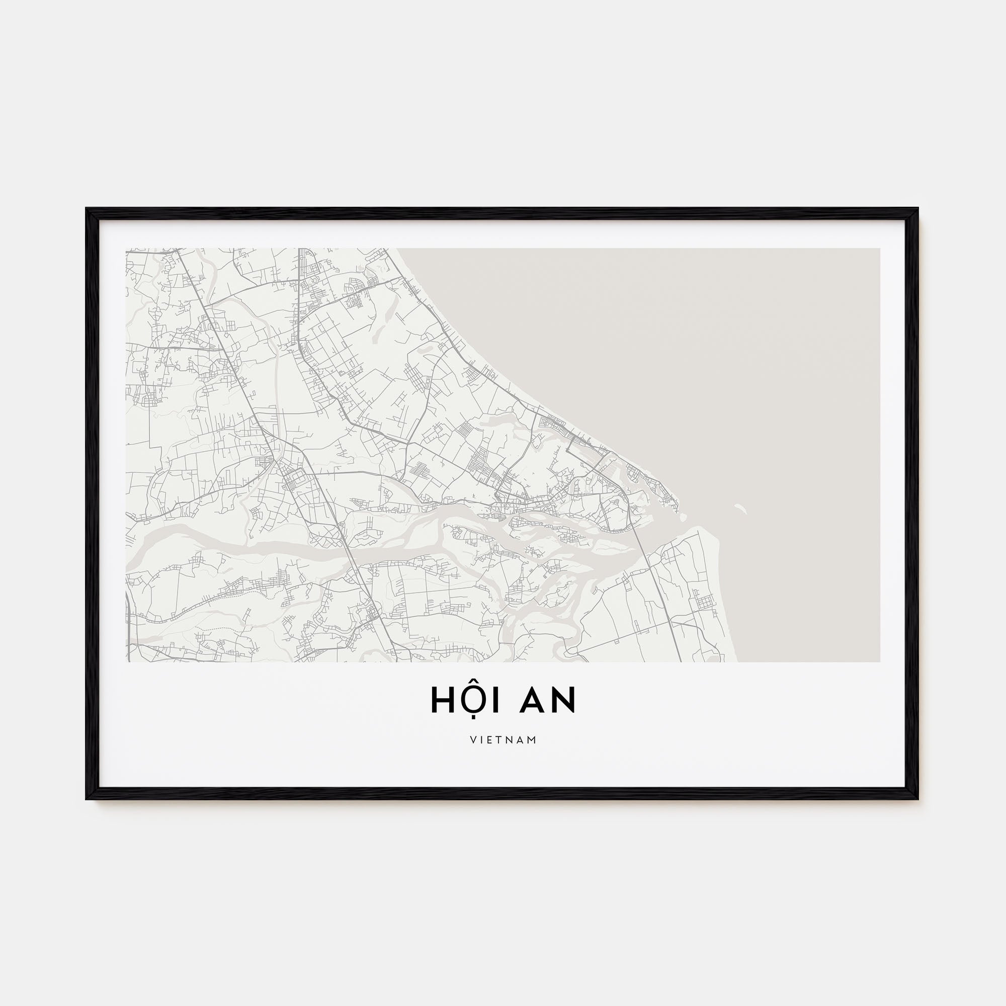 Hoi An Map Landscape Poster