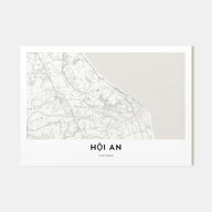Hoi An Map Landscape Poster