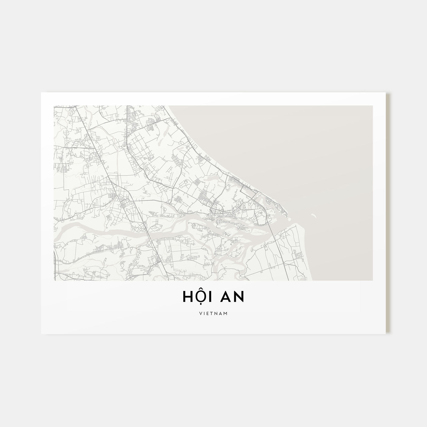 Hoi An Map Landscape Poster