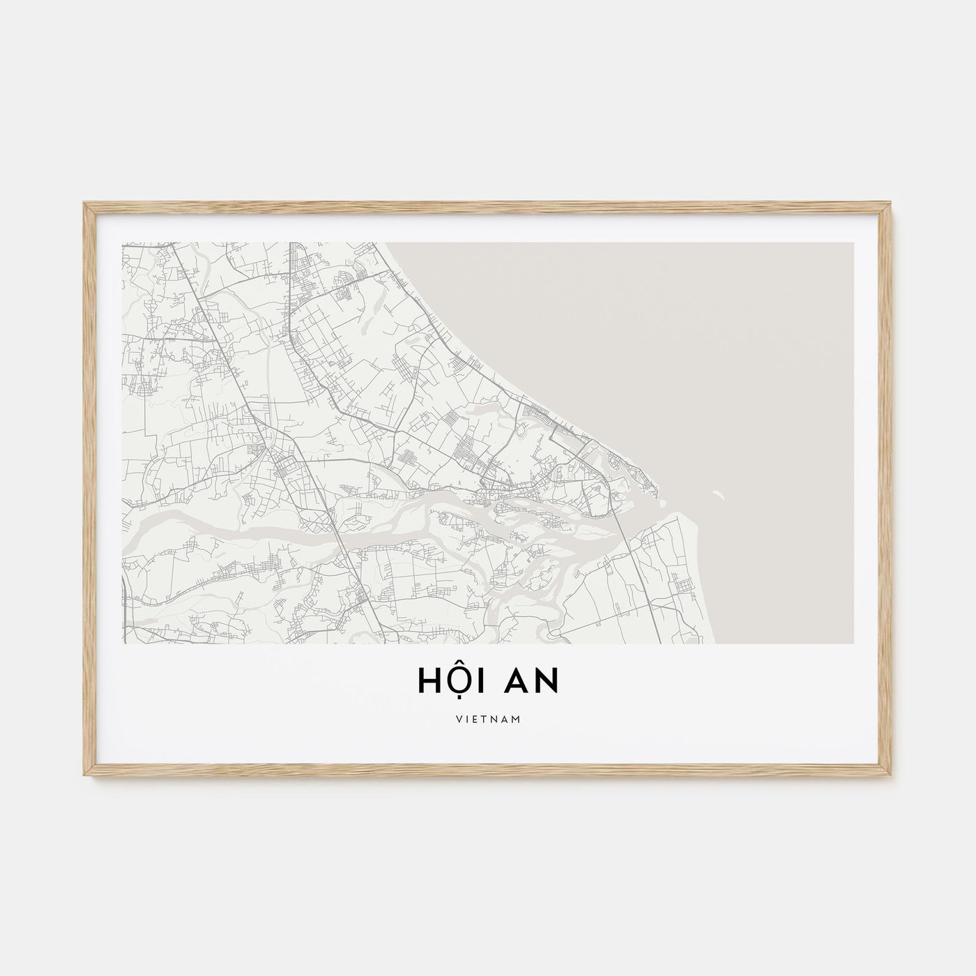 Hoi An Map Landscape Poster