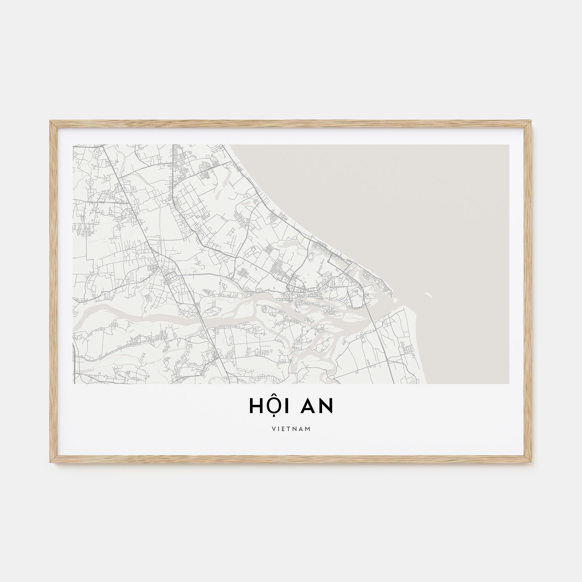 Hoi An Map Landscape Poster