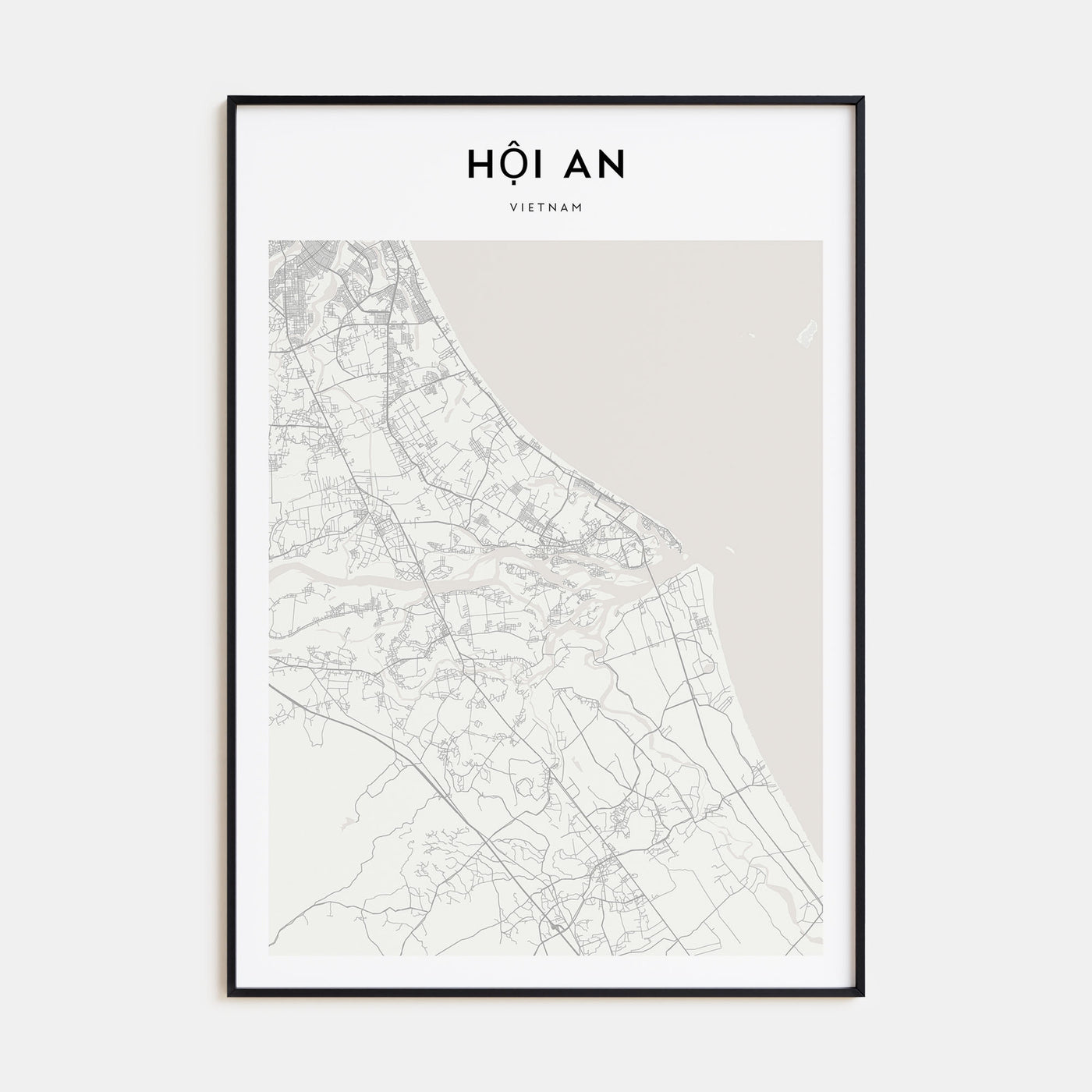 Hoi An Map Portrait Poster