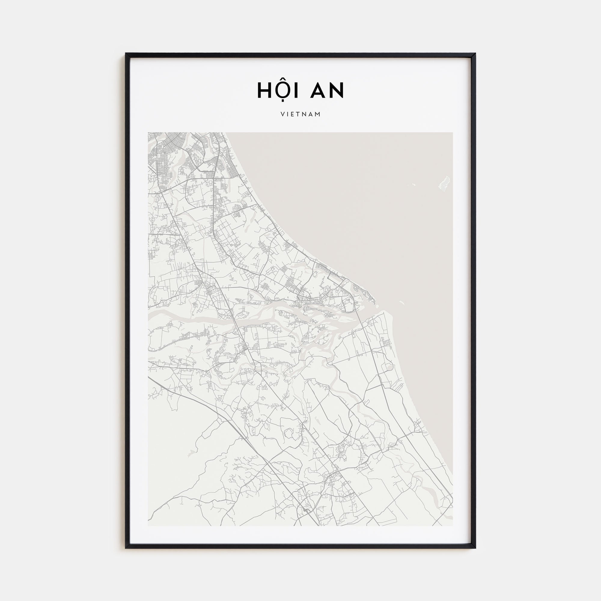 Hoi An Map Portrait Poster