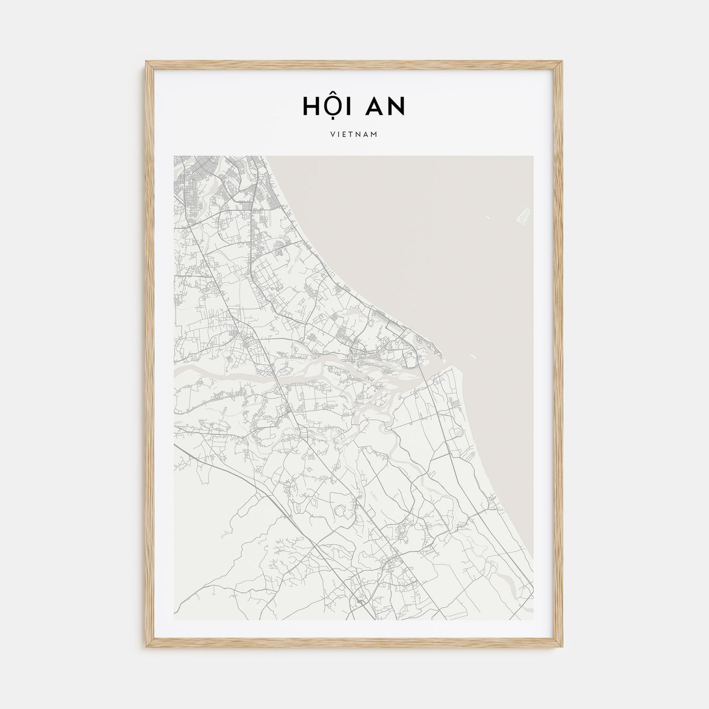 Hoi An Map Portrait Poster