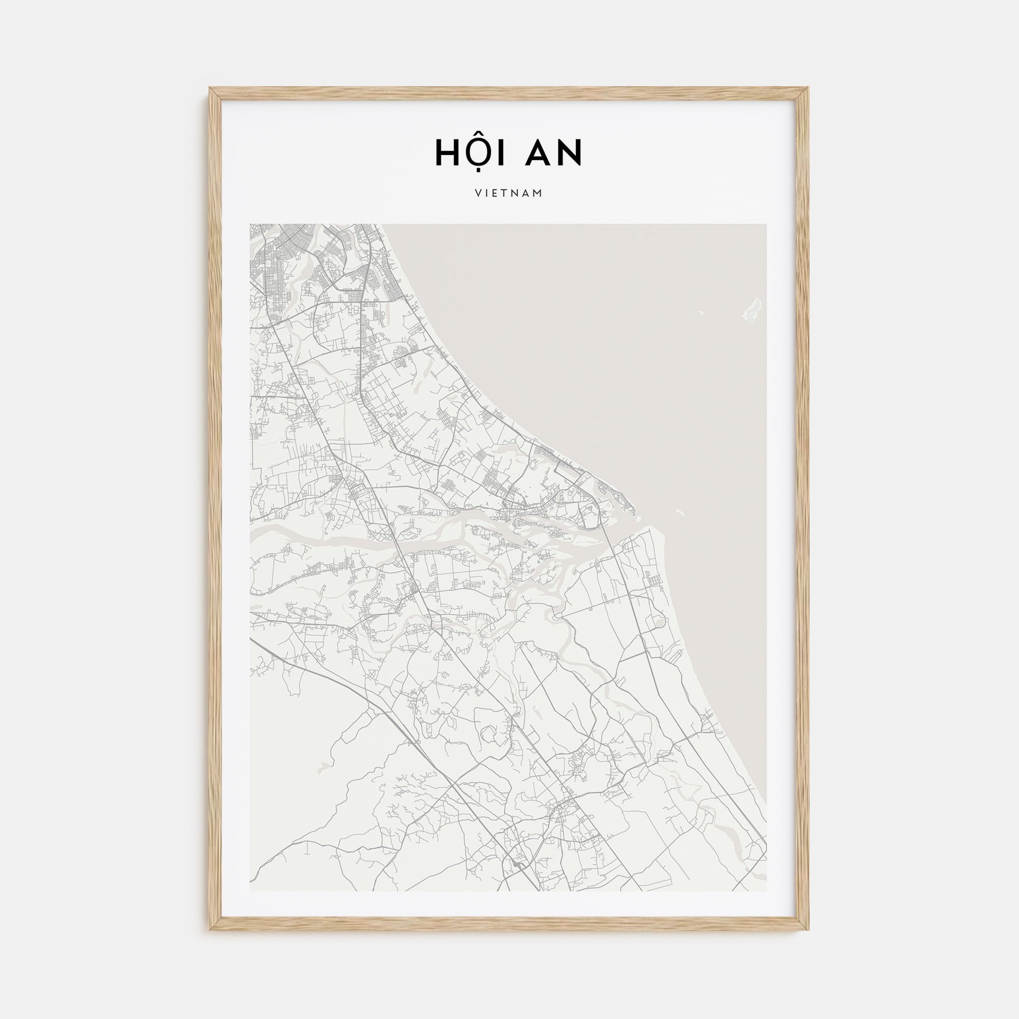 Hoi An Map Portrait Poster