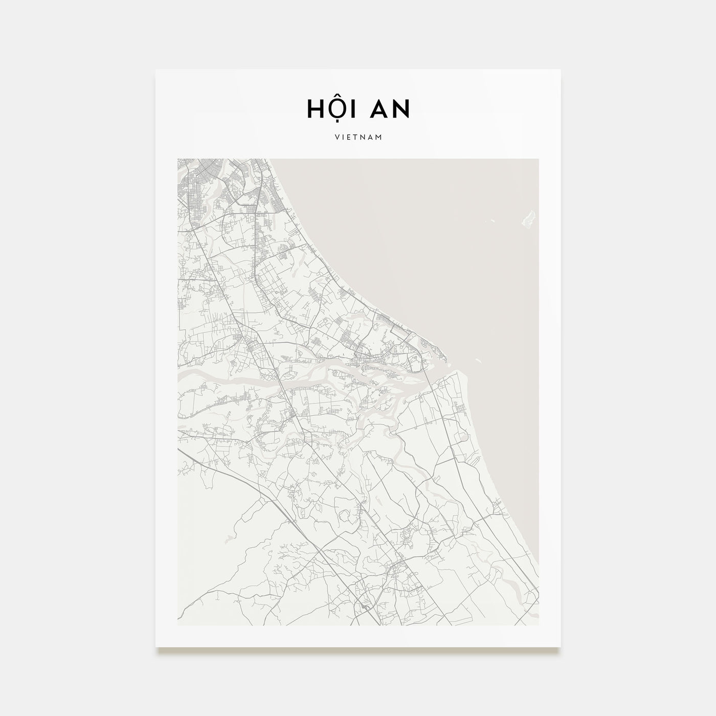 Hoi An Map Portrait Poster