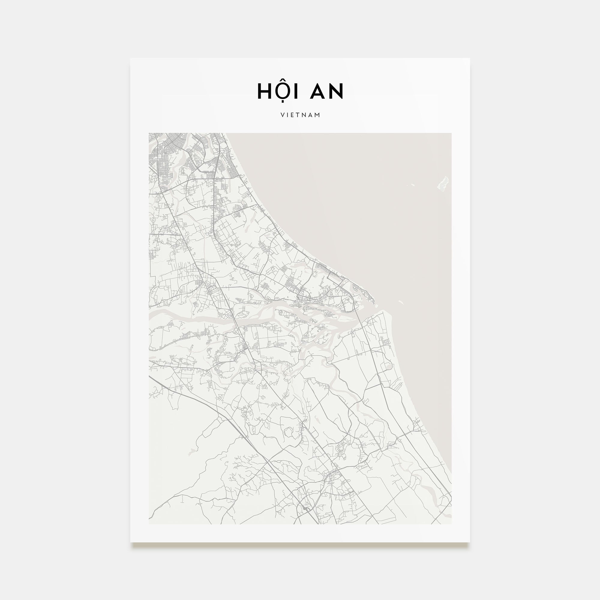 Hoi An Map Portrait Poster