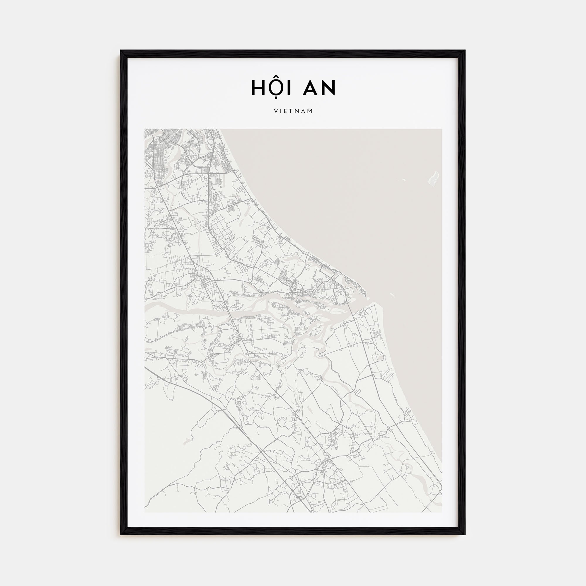 Hoi An Map Portrait Poster