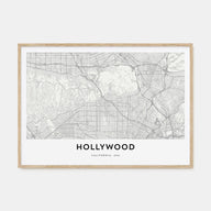 Hollywood Map Landscape Poster