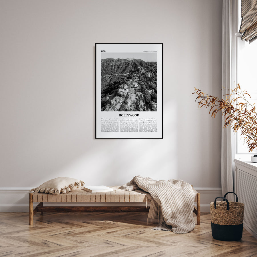Hollywood Travel B&W Poster