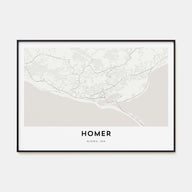 Homer Map Landscape Poster