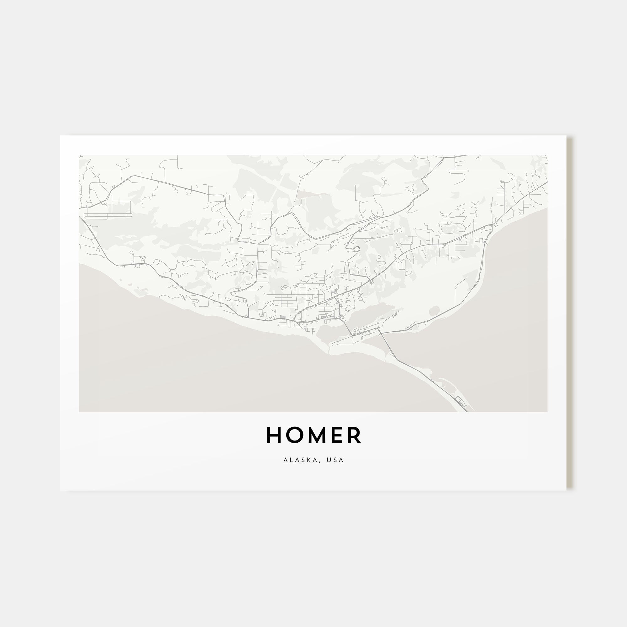 Homer Map Landscape Poster