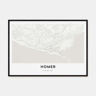 Homer Map Landscape Poster
