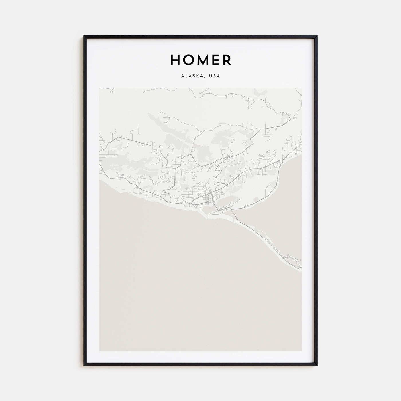 Homer Map Portrait Poster