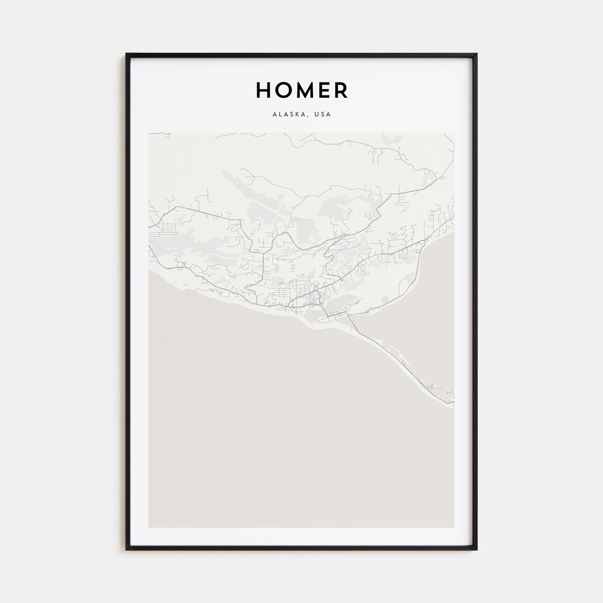 Homer Map Portrait Poster