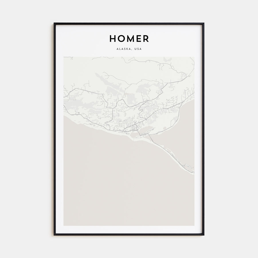 Homer Map Portrait Poster