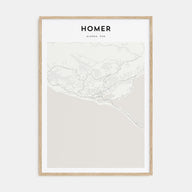 Homer Map Portrait Poster