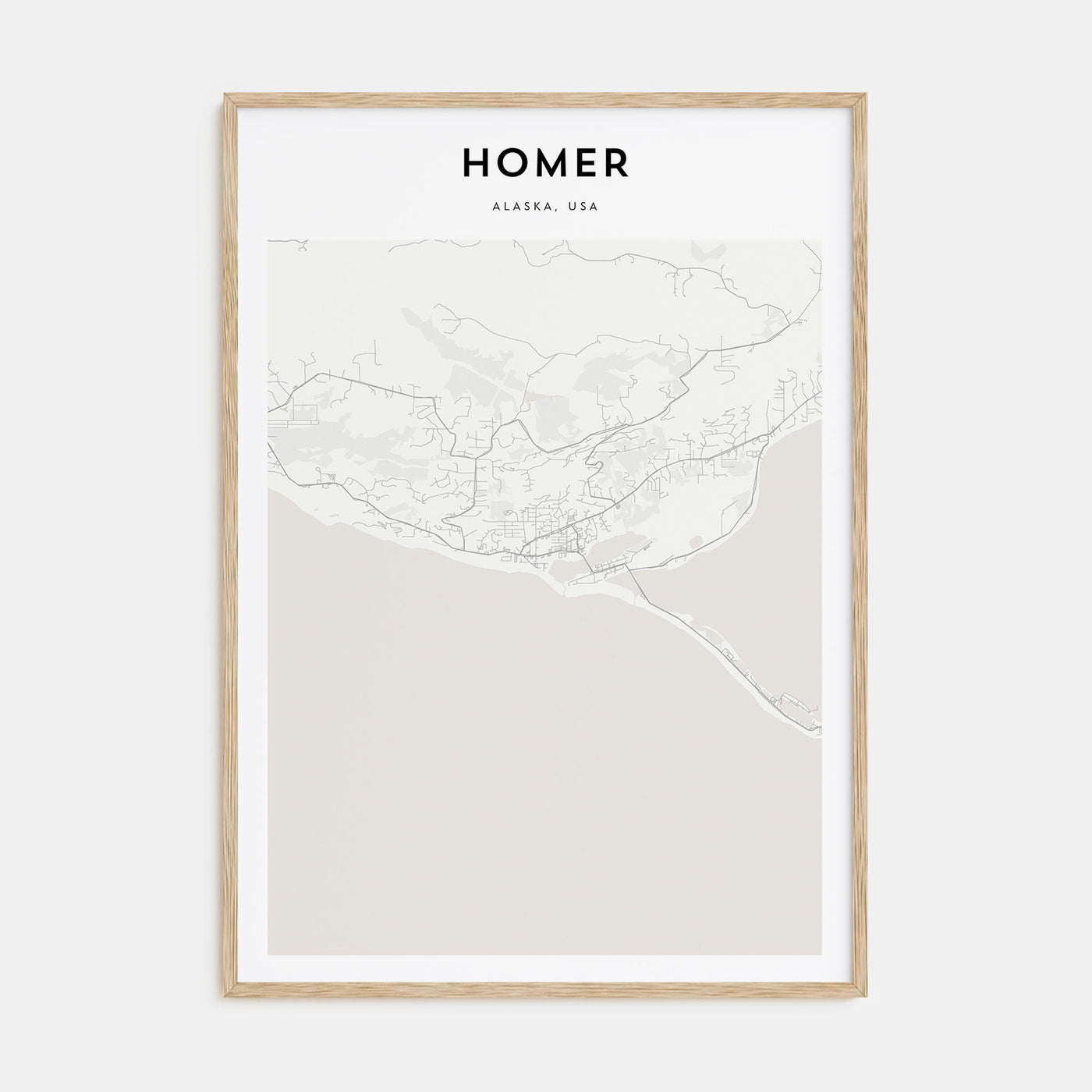 Homer Map Portrait Poster