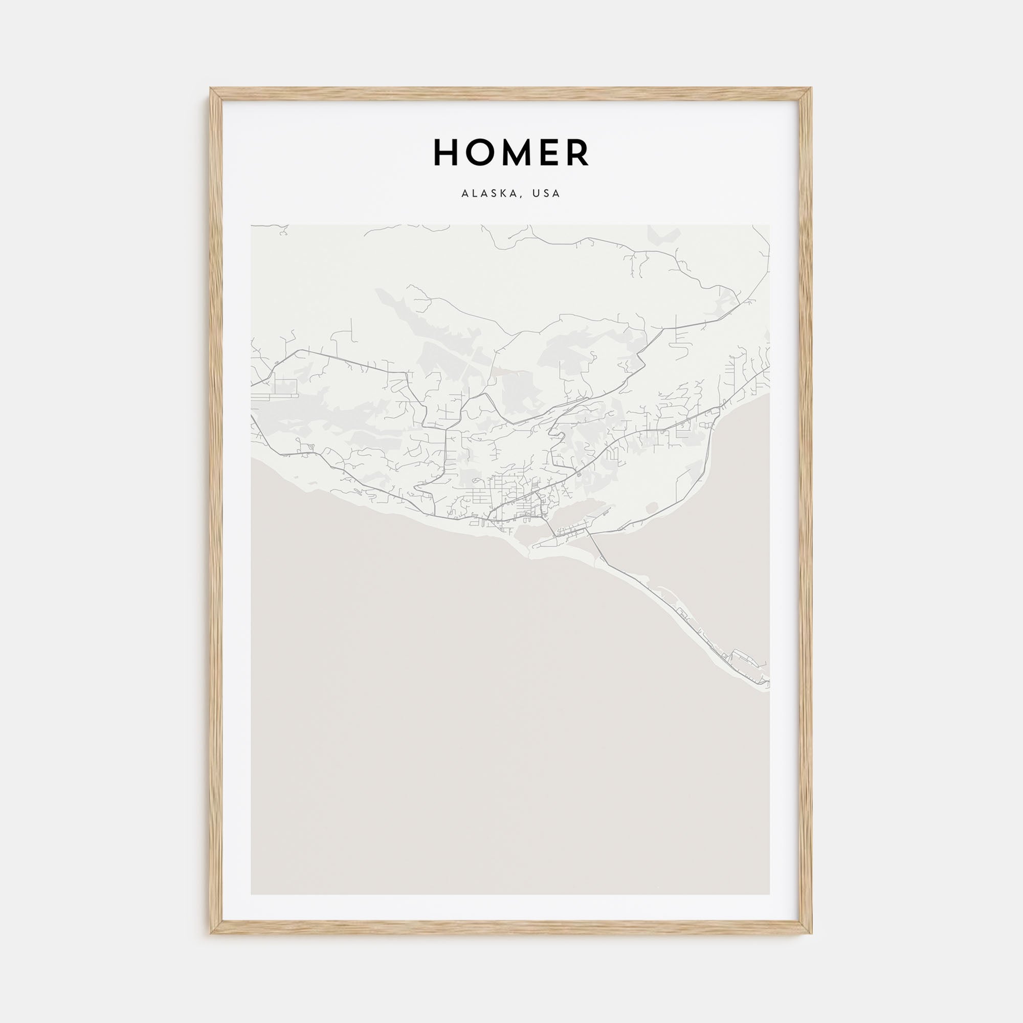 Homer Map Portrait Poster