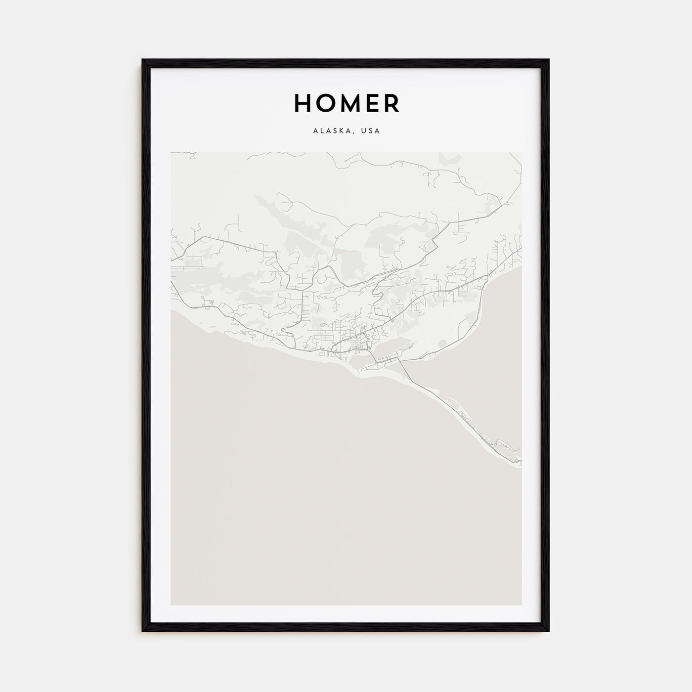 Homer Map Portrait Poster