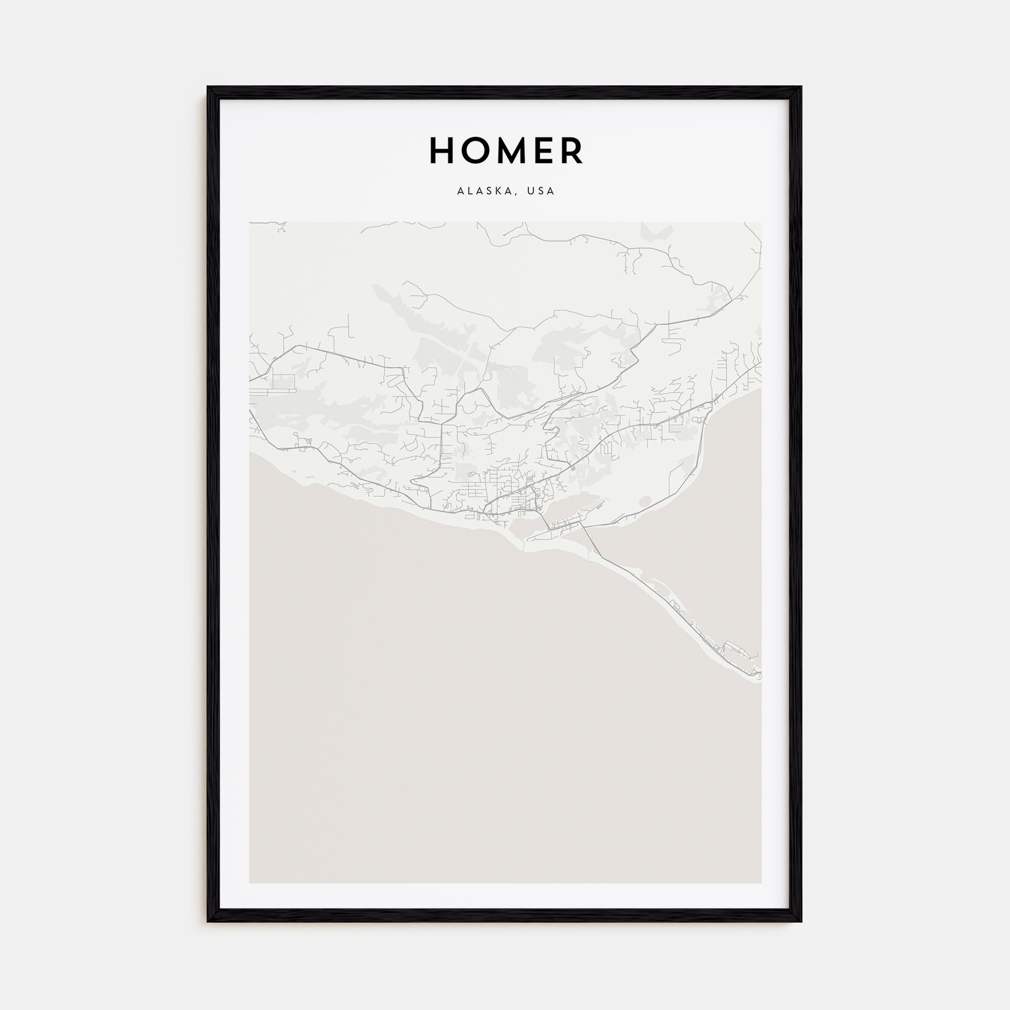 Homer Map Portrait Poster