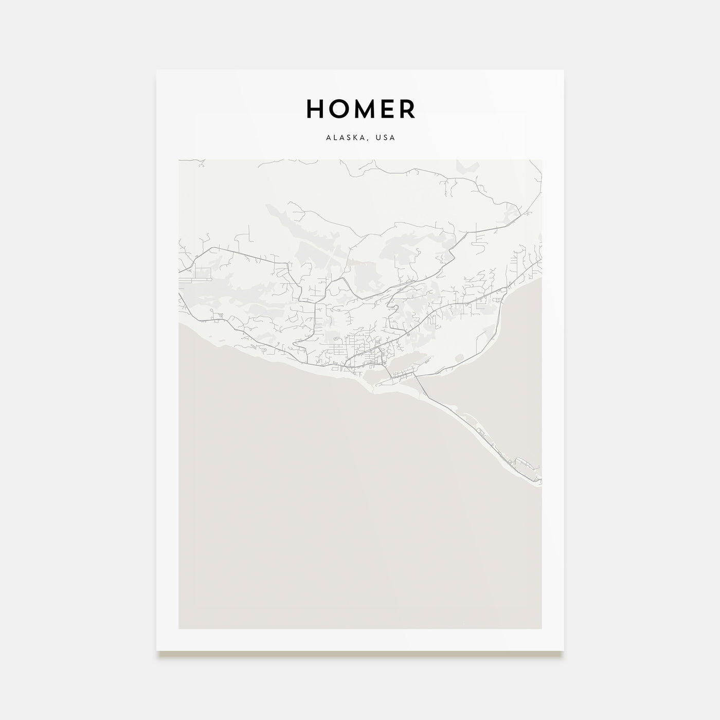 Homer Map Portrait Poster