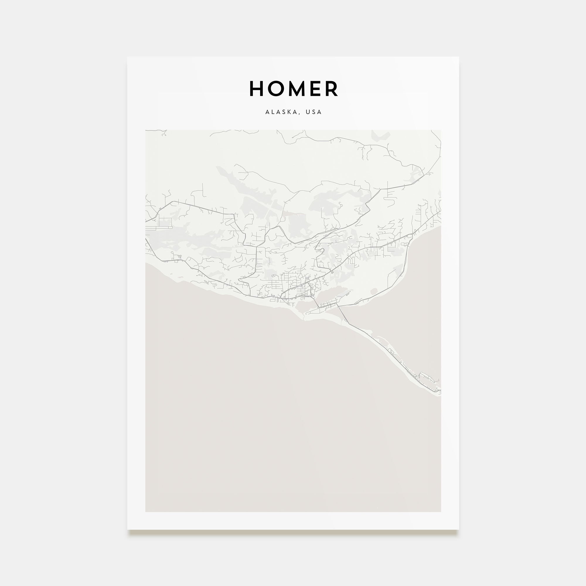 Homer Map Portrait Poster