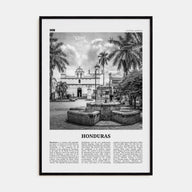 Honduras Travel B&W No 2 Poster