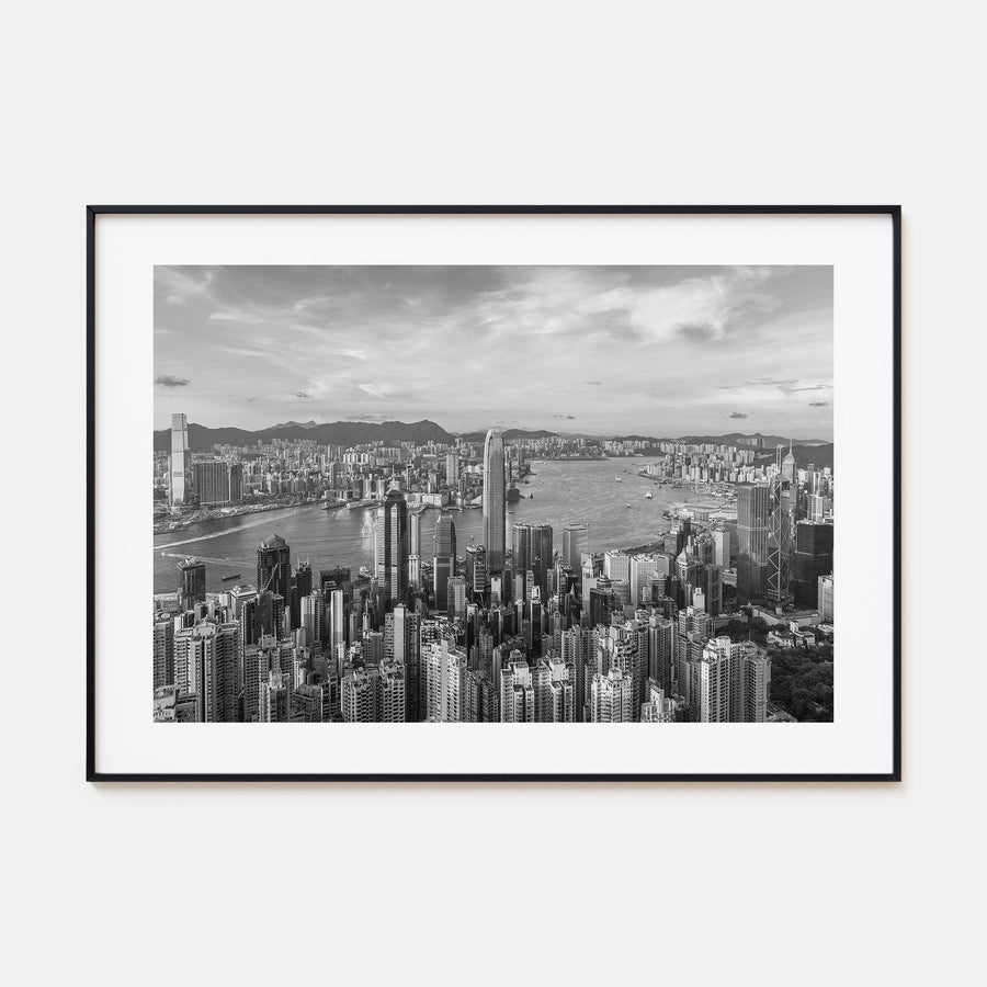 Hong Kong Landscape B&W Poster
