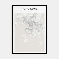 Hong Kong Map Portrait Poster