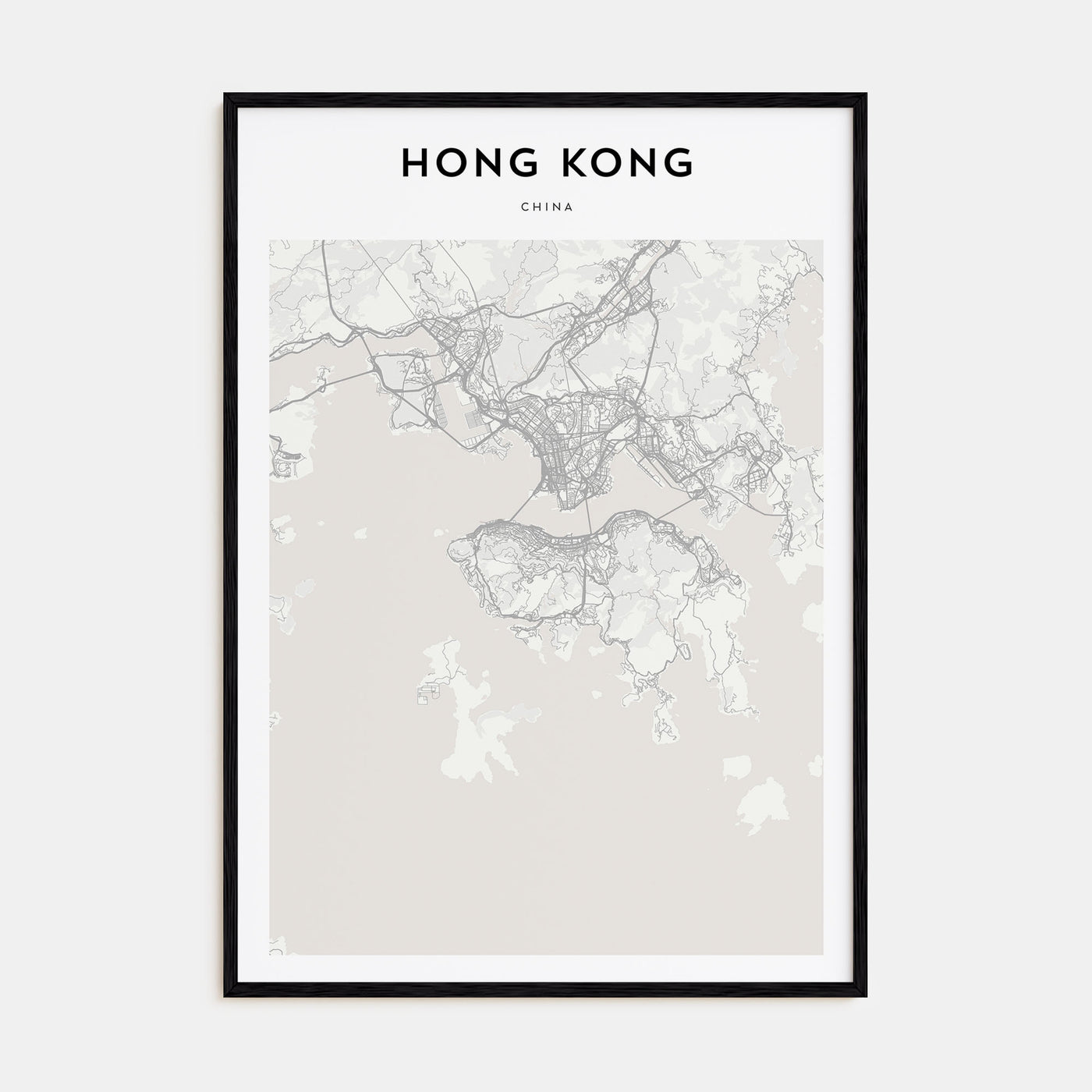 Hong Kong Map Portrait Poster