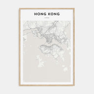 Hong Kong Map Portrait Poster
