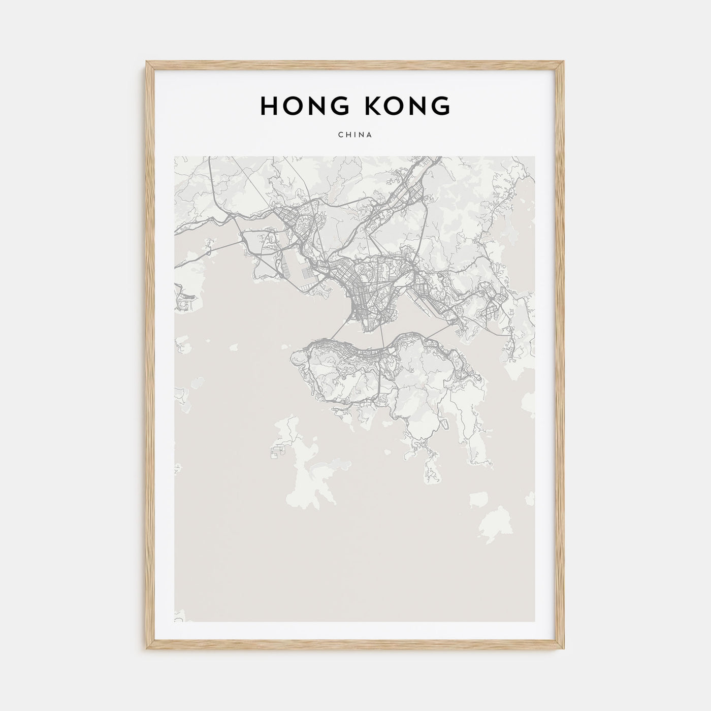 Hong Kong Map Portrait Poster