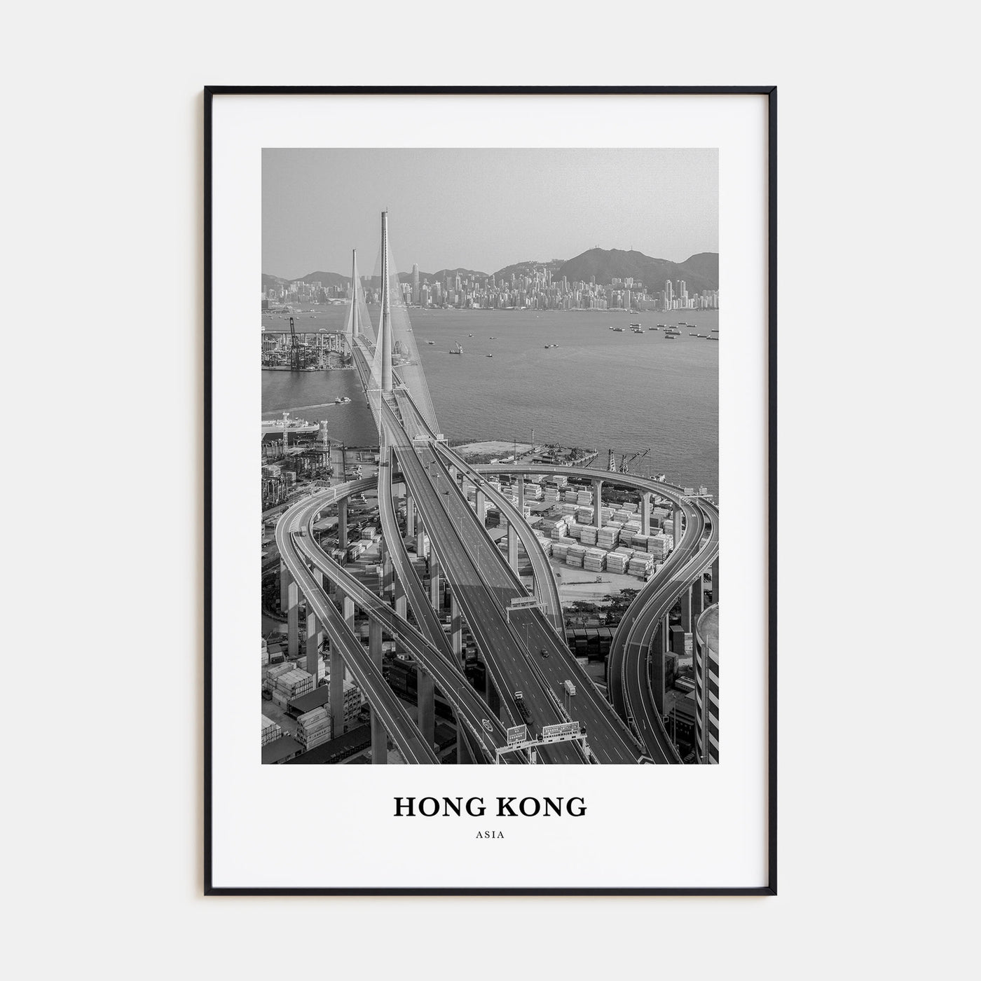 Hong Kong Portrait B&W No 1 Poster