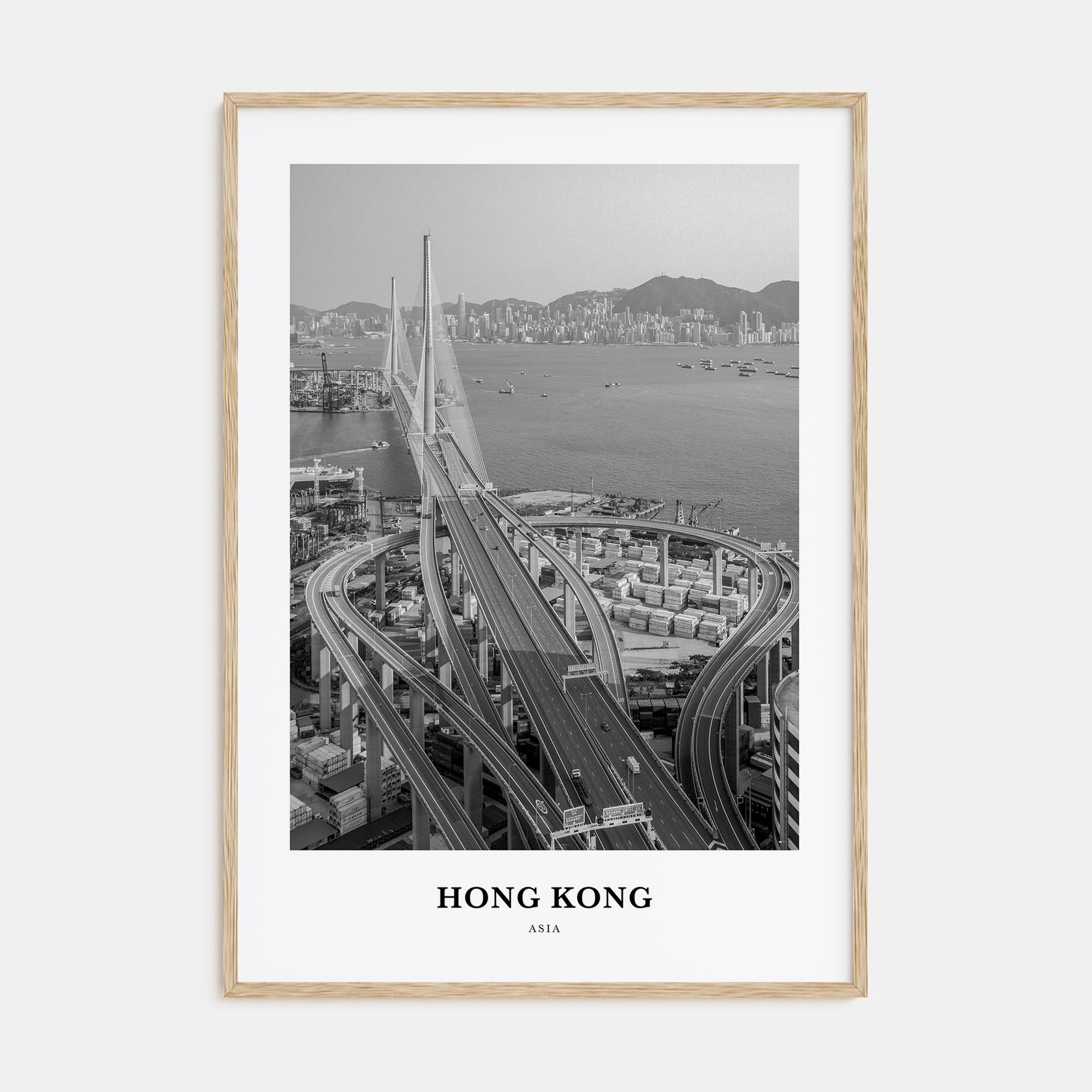 Hong Kong Portrait B&W No 1 Poster