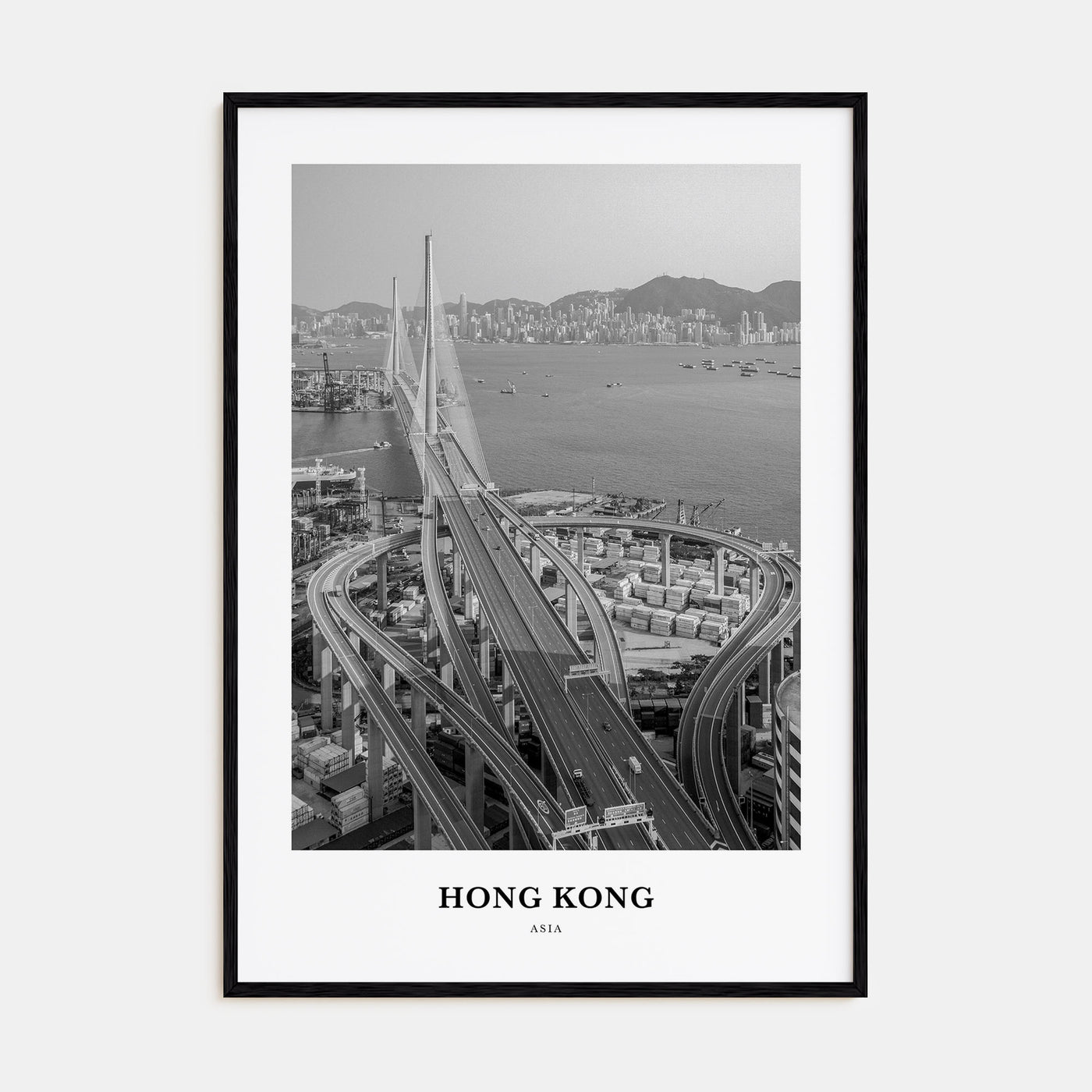 Hong Kong Portrait B&W No 1 Poster