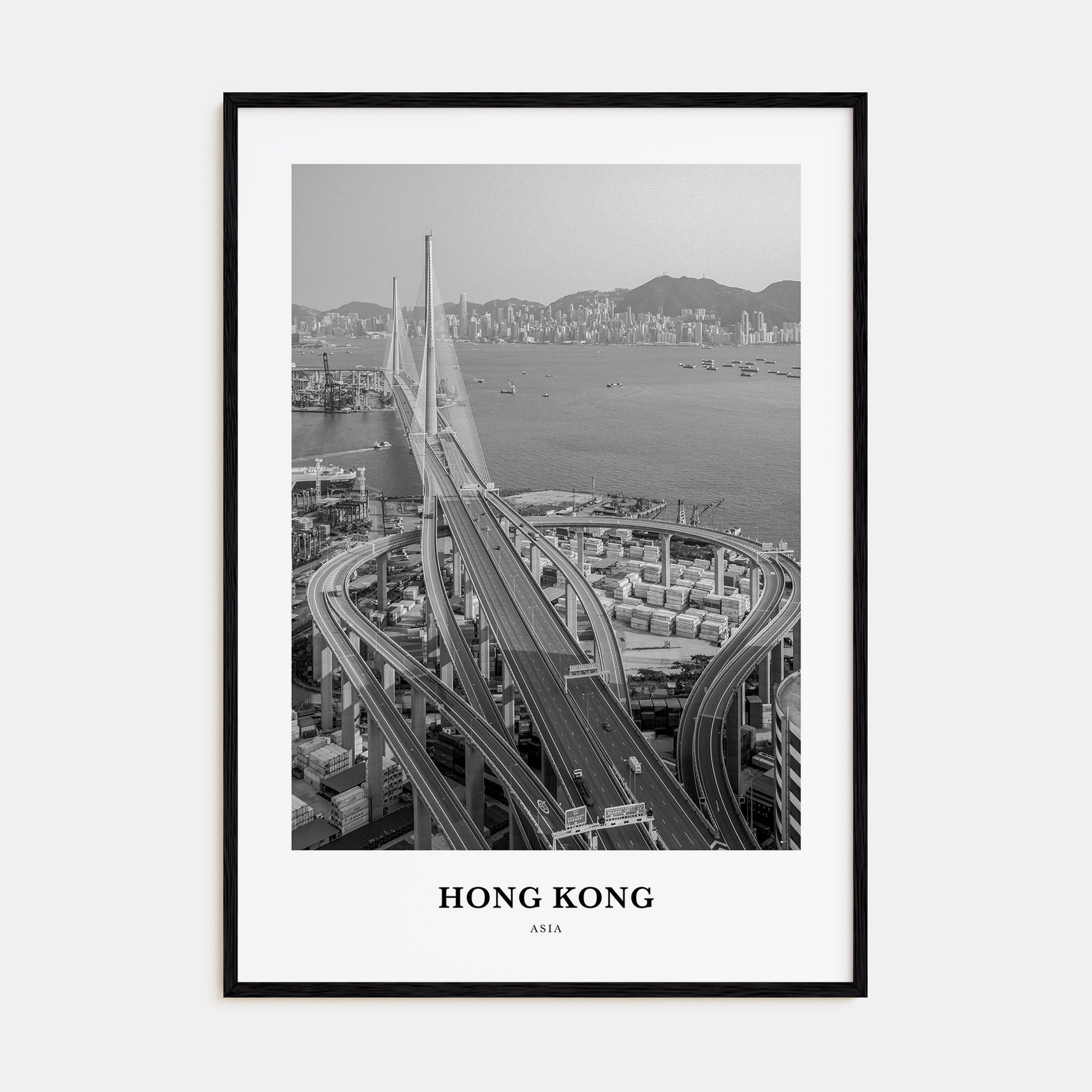 Hong Kong Portrait B&W No 1 Poster