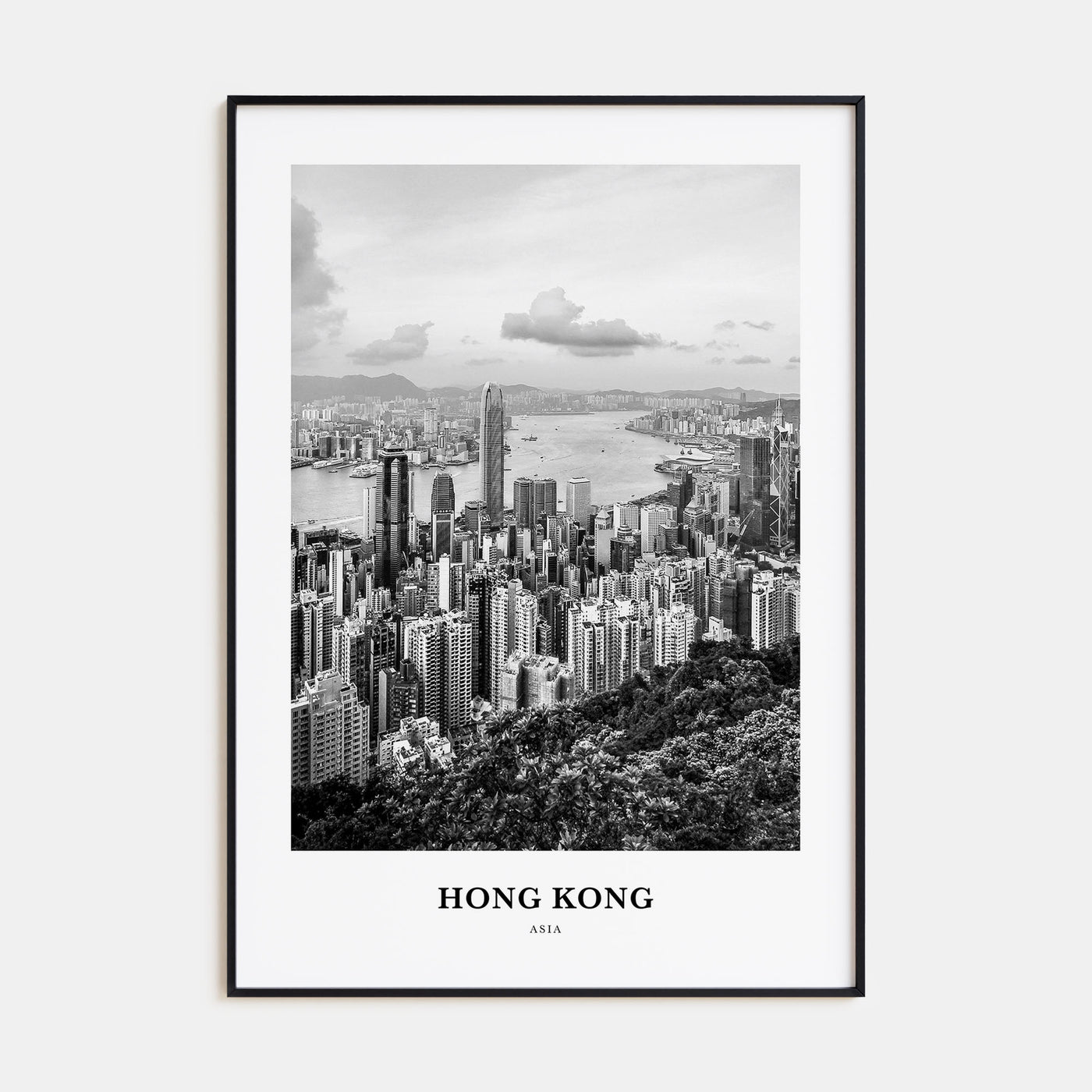 Hong Kong Portrait B&W No 2 Poster
