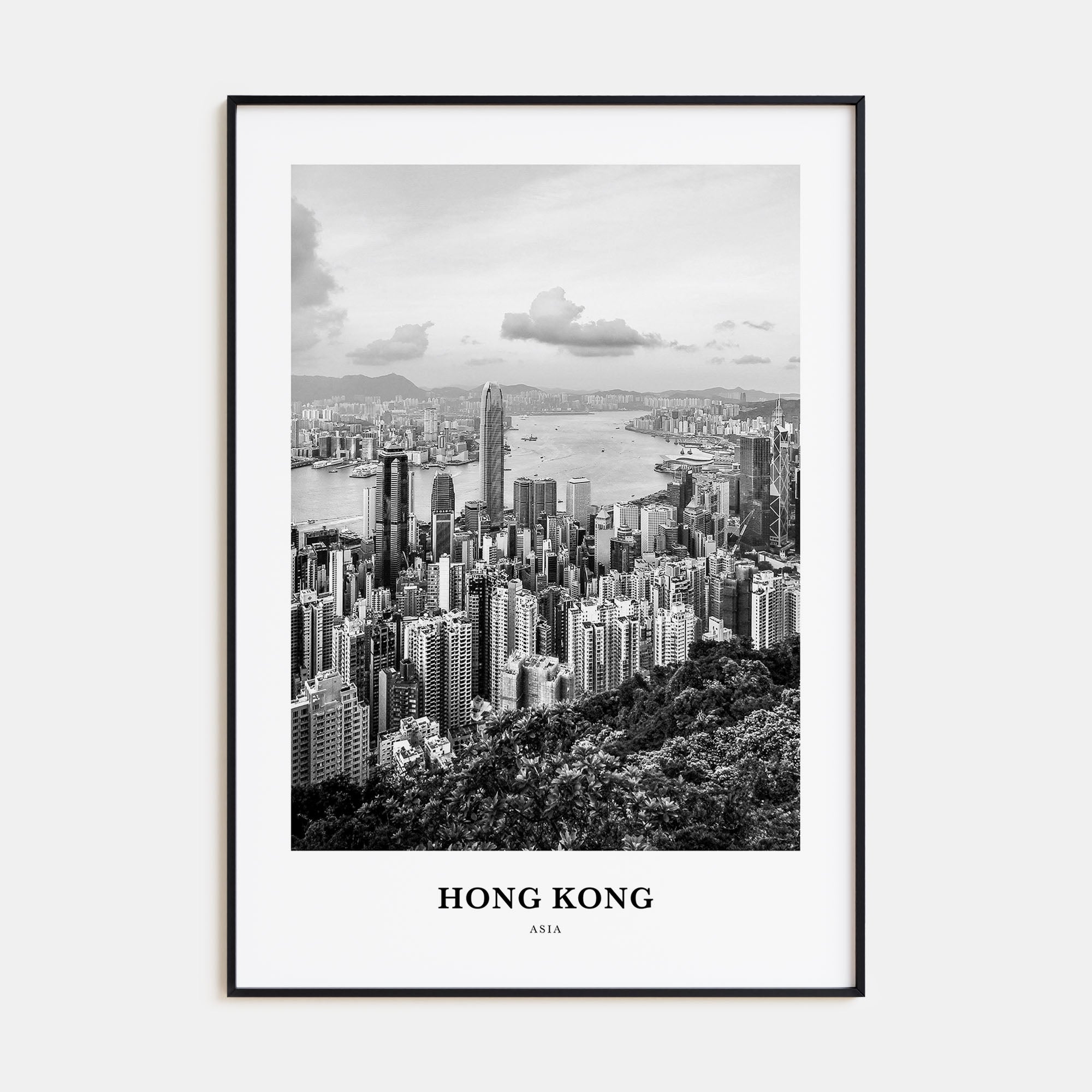 Hong Kong Portrait B&W No 2 Poster