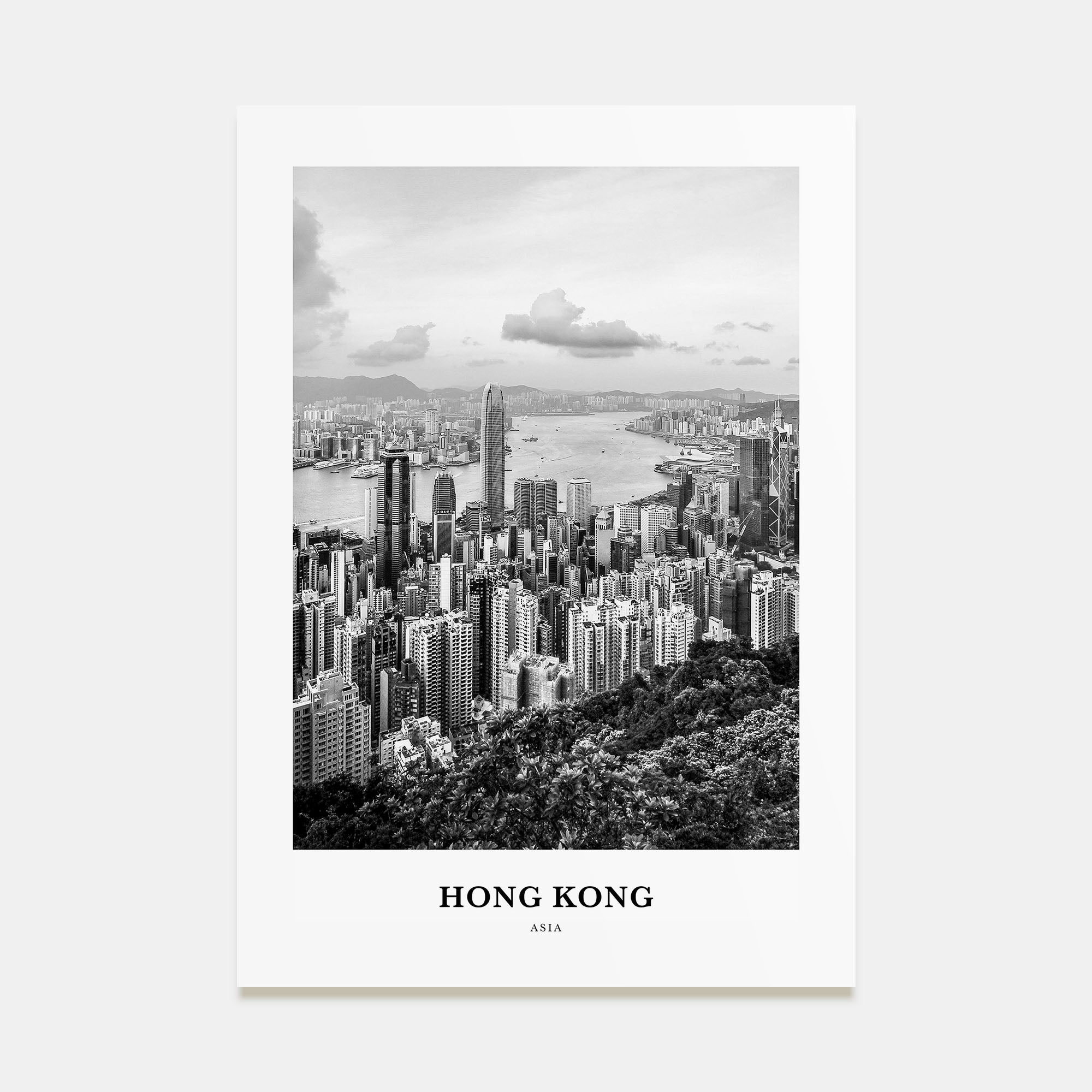 Hong Kong Portrait B&W No 2 Poster