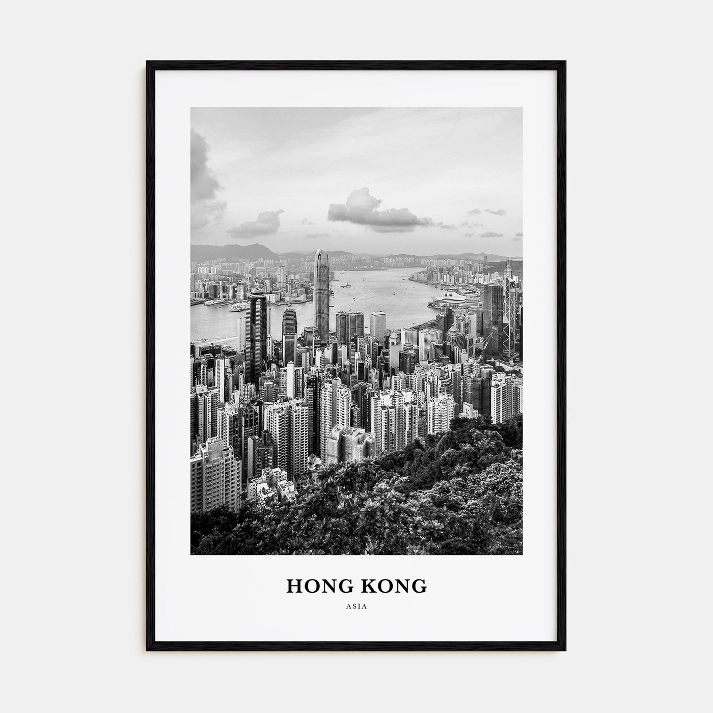 Hong Kong Portrait B&W No 2 Poster