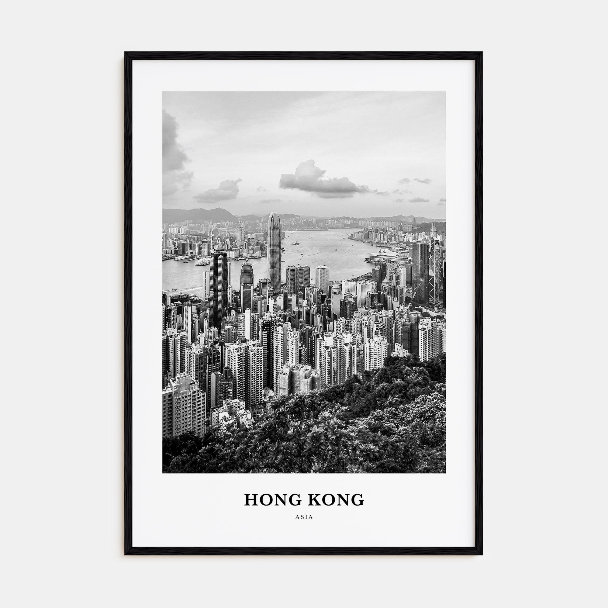 Hong Kong Portrait B&W No 2 Poster