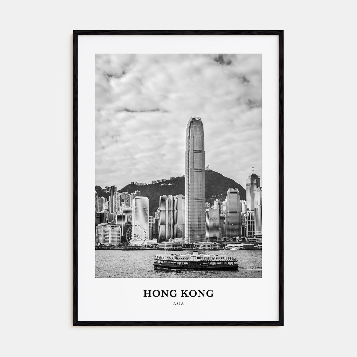 Hong Kong Portrait B&W No 3 Poster