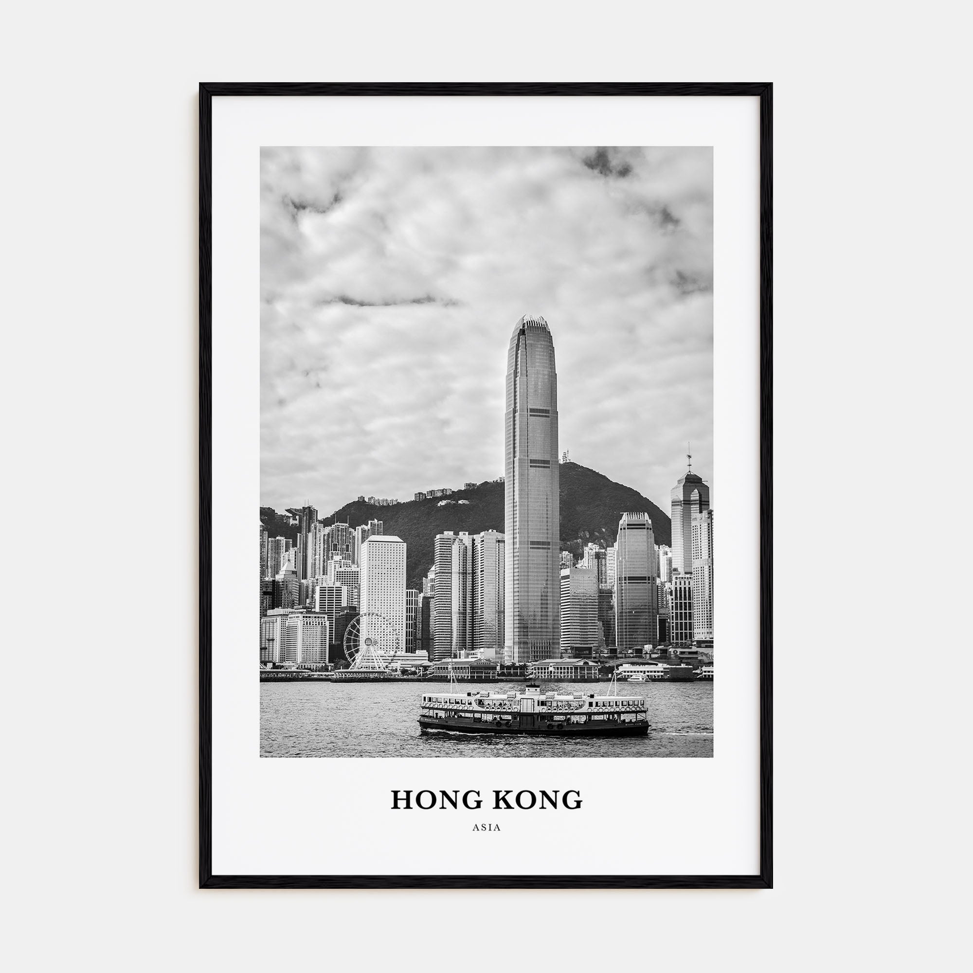 Hong Kong Portrait B&W No 3 Poster