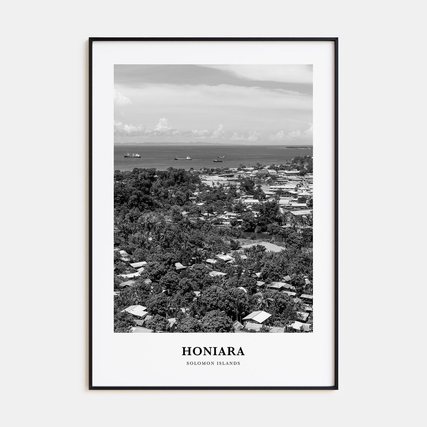 Honiara Portrait B&W Poster