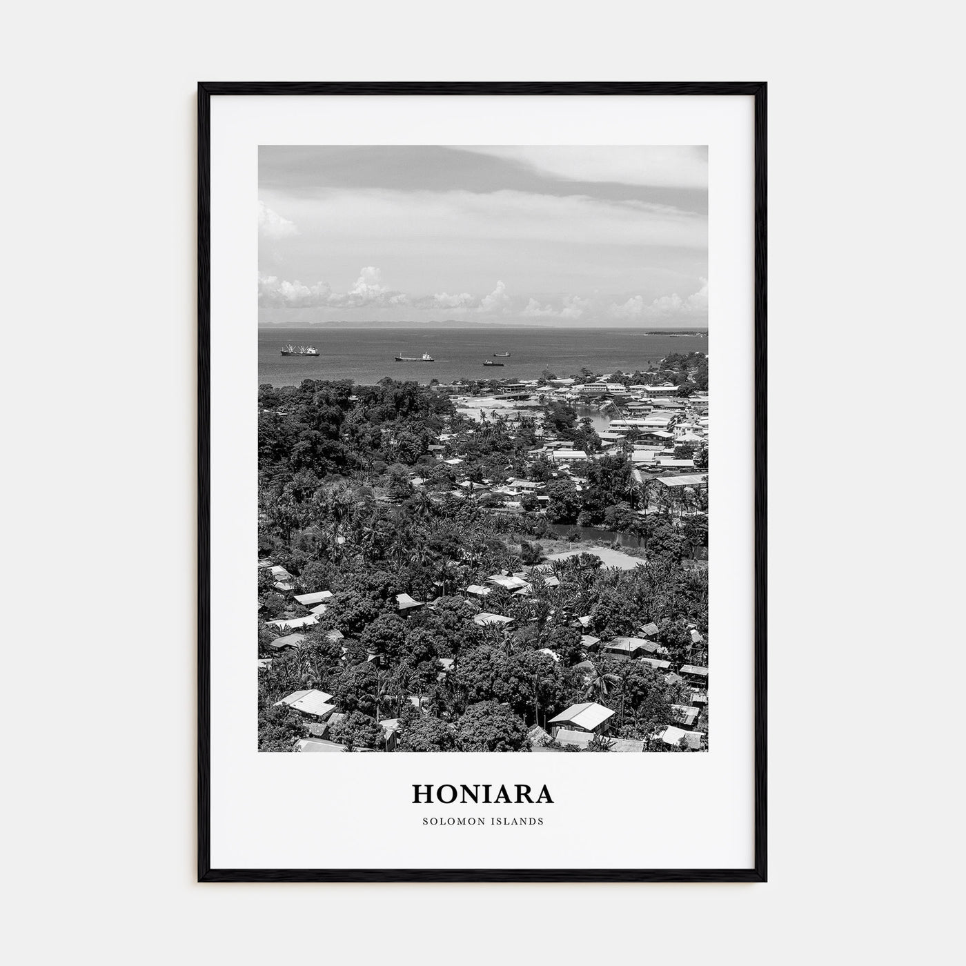 Honiara Portrait B&W Poster