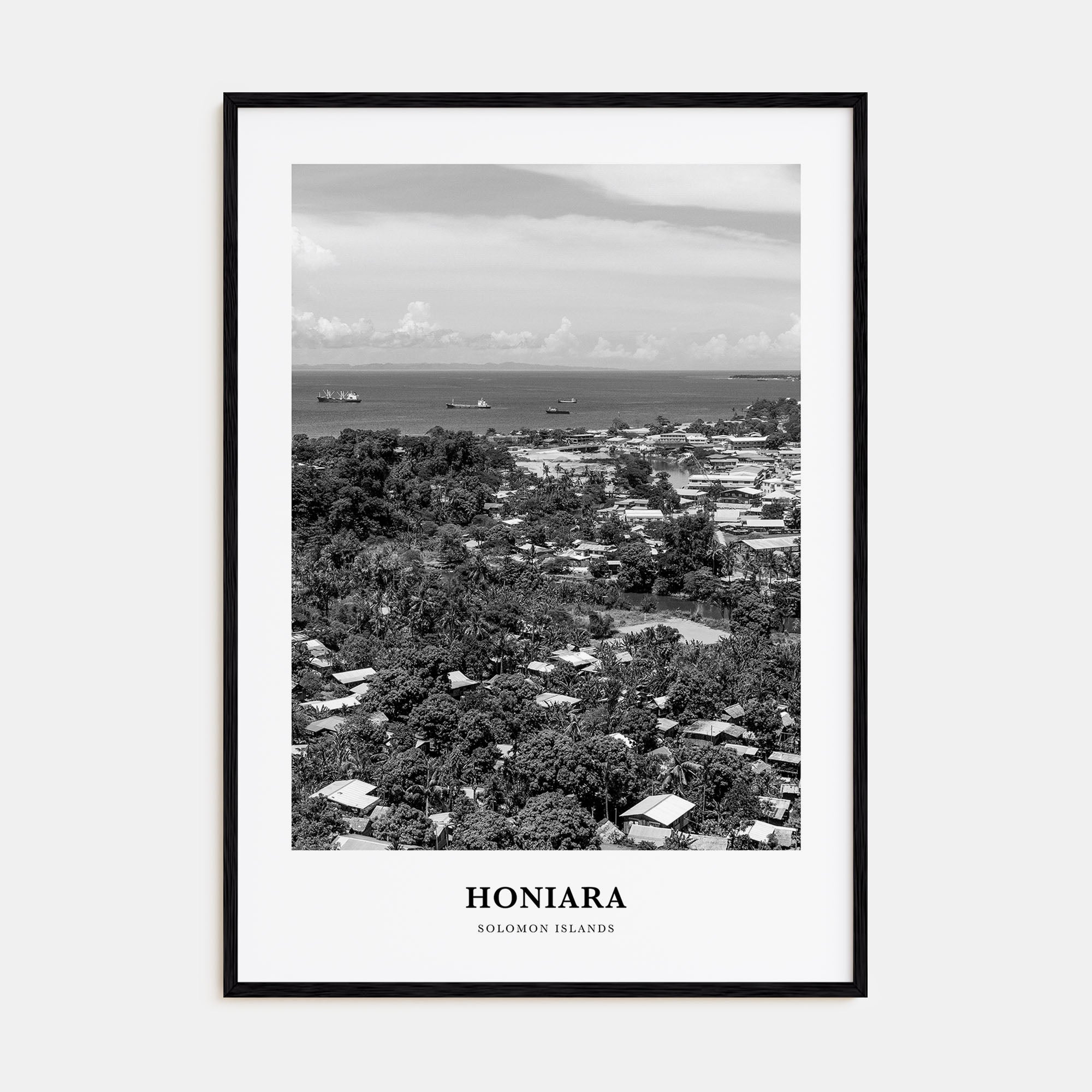 Honiara Portrait B&W Poster