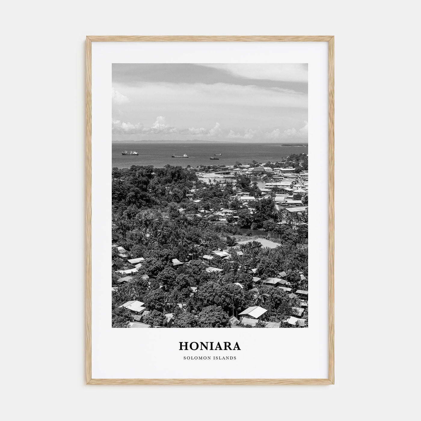 Honiara Portrait B&W Poster